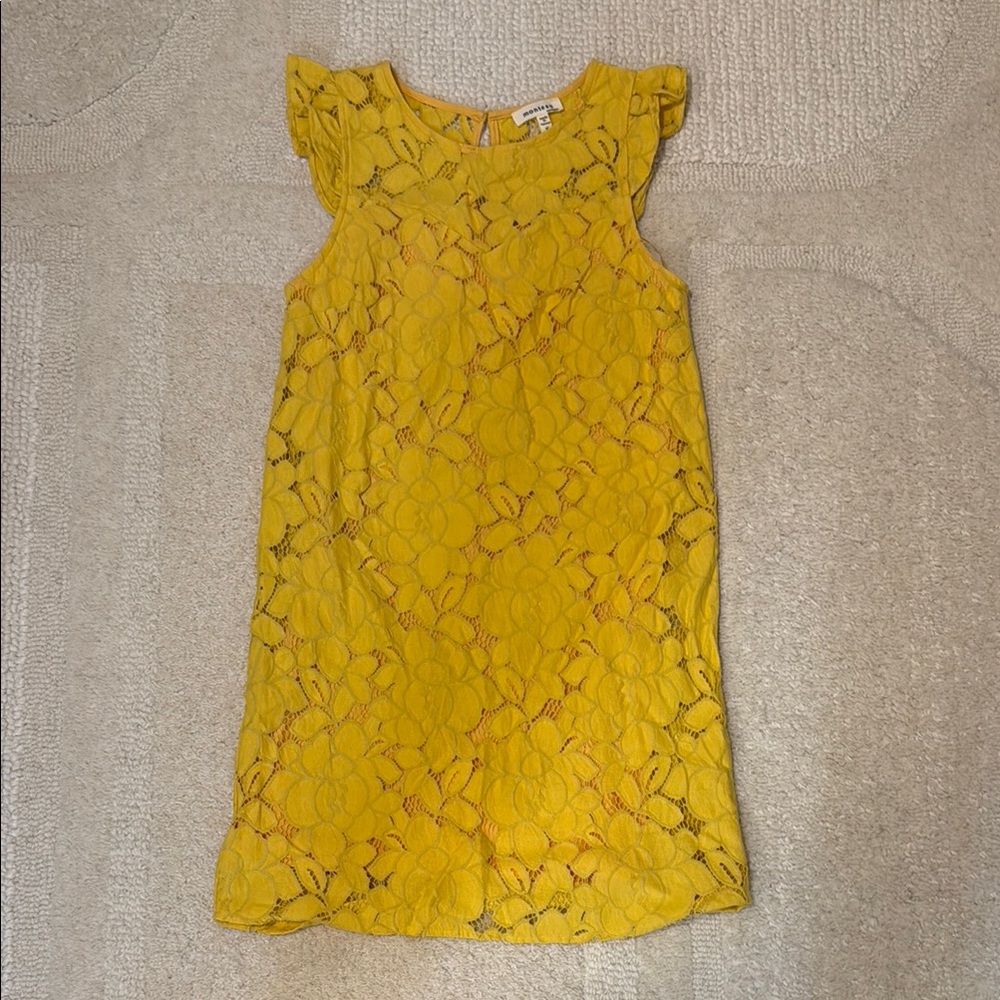 Yellow Lace Women’s A Line Dress